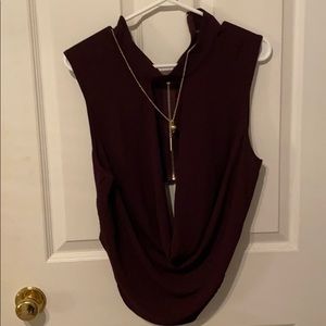 Burgundy cute top